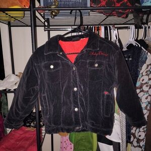 Velour Red And Black Harley Davidson Jacket